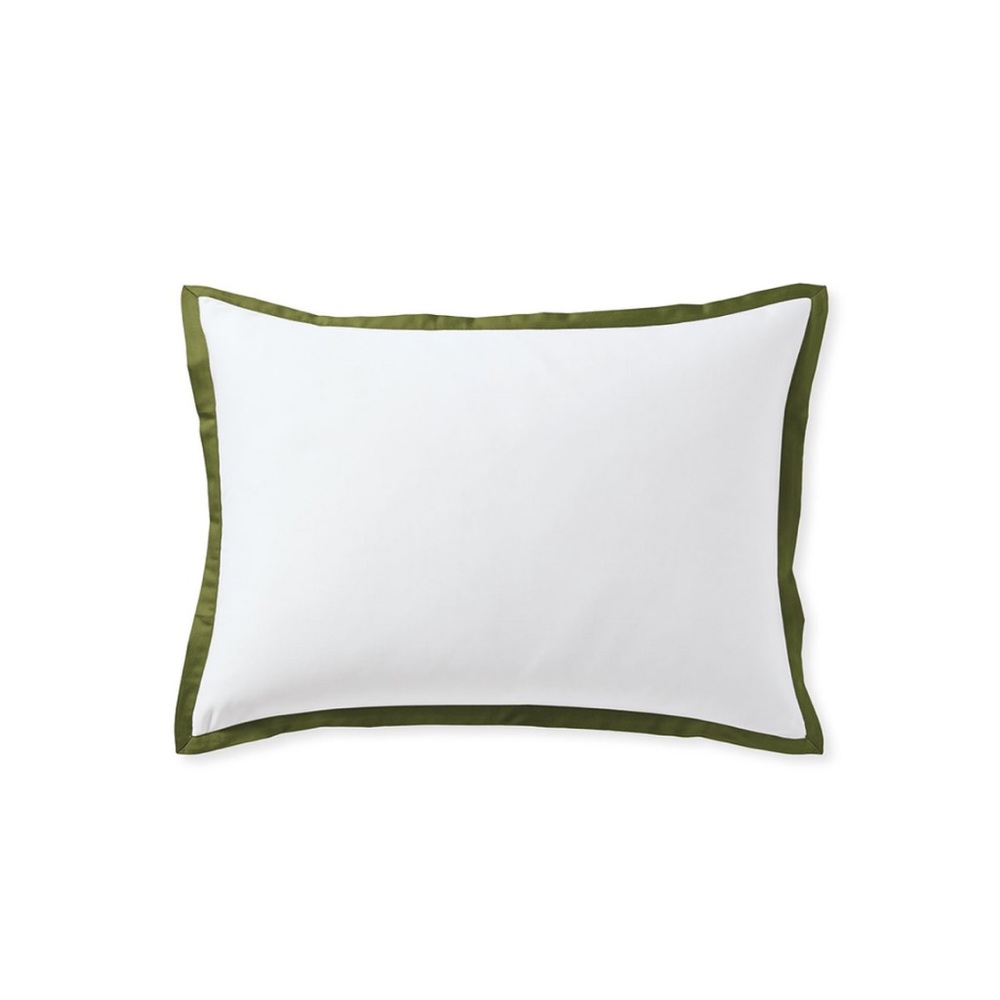 Pair of Serena and Lily standard pillow shams in color grove